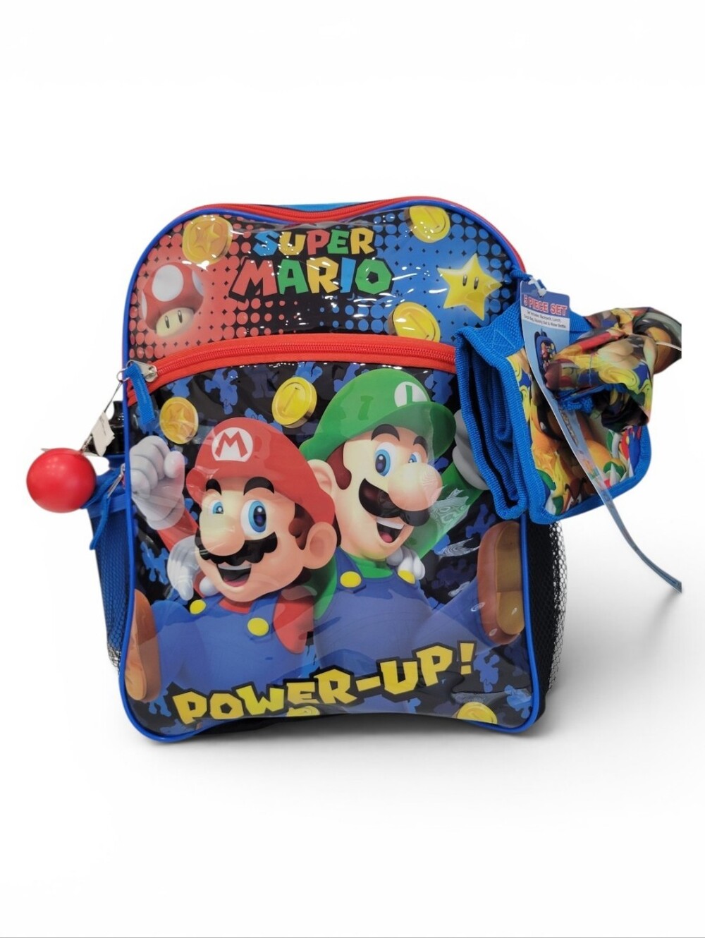 NEW! Super Mario Kids Backpack - 5 Piece Set/ Back To School